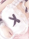 Cute White Sauce Welfare - Black Silk Maid