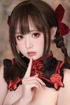 高端ACG业界女神爆机少女▌喵小吉▌古典情趣《镜花水月》黑丝稚嫩小BB 掰穴鉴赏