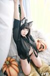 巨乳系女神『茹茹』首次无胸贴尺度大突破万圣节独家限定色魔女超透视感高清