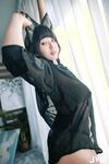 巨乳系女神『茹茹』首次无胸贴尺度大突破万圣节独家限定色魔女超透视感高清