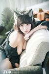 巨乳系女神『茹茹』首次无胸贴尺度大突破万圣节独家限定色魔女超透视感高清