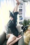 巨乳系女神『茹茹』首次无胸贴尺度大突破万圣节独家限定色魔女超透视感高清