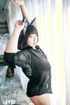 巨乳系女神『茹茹』首次无胸贴尺度大突破万圣节独家限定色魔女超透视感高清