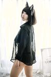 巨乳系女神『茹茹』首次无胸贴尺度大突破万圣节独家限定色魔女超透视感高清