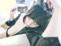 巨乳系女神『茹茹』首次无胸贴尺度大突破万圣节独家限定色魔女超透视感高清