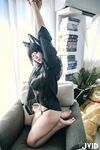 巨乳系女神『茹茹』首次无胸贴尺度大突破万圣节独家限定色魔女超透视感高清