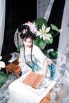 เทพธิดาแห่งอุตสาหกรรม ACG ระดับไฮเอนด์ ▌Meow Xiaoji▌สมาชิก Treasure T3 "Yueqinghua" เครื่องแต่งกายโบราณล่อลวงนางฟ้าให้ลงมายังโลกหลุมที่ละเอียดอ่อนและอ่อนโยนและคอลเลกชันหน้าอกที่สวยงามต้องได้รับคำชม