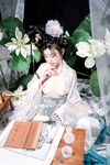 เทพธิดาแห่งอุตสาหกรรม ACG ระดับไฮเอนด์ ▌Meow Xiaoji▌สมาชิก Treasure T3 "Yueqinghua" เครื่องแต่งกายโบราณล่อลวงนางฟ้าให้ลงมายังโลกหลุมที่ละเอียดอ่อนและอ่อนโยนและคอลเลกชันหน้าอกที่สวยงามต้องได้รับคำชม