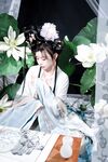 เทพธิดาแห่งอุตสาหกรรม ACG ระดับไฮเอนด์ ▌Meow Xiaoji▌สมาชิก Treasure T3 "Yueqinghua" เครื่องแต่งกายโบราณล่อลวงนางฟ้าให้ลงมายังโลกหลุมที่ละเอียดอ่อนและอ่อนโยนและคอลเลกชันหน้าอกที่สวยงามต้องได้รับคำชม