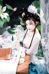 เทพธิดาแห่งอุตสาหกรรม ACG ระดับไฮเอนด์ ▌Meow Xiaoji▌สมาชิก Treasure T3 "Yueqinghua" เครื่องแต่งกายโบราณล่อลวงนางฟ้าให้ลงมายังโลกหลุมที่ละเอียดอ่อนและอ่อนโยนและคอลเลกชันหน้าอกที่สวยงามต้องได้รับคำชม