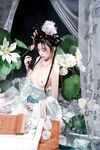 เทพธิดาแห่งอุตสาหกรรม ACG ระดับไฮเอนด์ ▌Meow Xiaoji▌สมาชิก Treasure T3 "Yueqinghua" เครื่องแต่งกายโบราณล่อลวงนางฟ้าให้ลงมายังโลกหลุมที่ละเอียดอ่อนและอ่อนโยนและคอลเลกชันหน้าอกที่สวยงามต้องได้รับคำชม