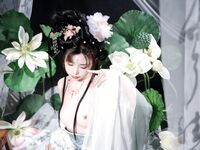 เทพธิดาแห่งอุตสาหกรรม ACG ระดับไฮเอนด์ ▌Meow Xiaoji▌สมาชิก Treasure T3 "Yueqinghua" เครื่องแต่งกายโบราณล่อลวงนางฟ้าให้ลงมายังโลกหลุมที่ละเอียดอ่อนและอ่อนโยนและคอลเลกชันหน้าอกที่สวยงามต้องได้รับคำชม