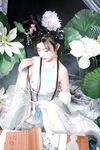 เทพธิดาแห่งอุตสาหกรรม ACG ระดับไฮเอนด์ ▌Meow Xiaoji▌สมาชิก Treasure T3 "Yueqinghua" เครื่องแต่งกายโบราณล่อลวงนางฟ้าให้ลงมายังโลกหลุมที่ละเอียดอ่อนและอ่อนโยนและคอลเลกชันหน้าอกที่สวยงามต้องได้รับคำชม