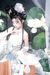 เทพธิดาแห่งอุตสาหกรรม ACG ระดับไฮเอนด์ ▌Meow Xiaoji▌สมาชิก Treasure T3 "Yueqinghua" เครื่องแต่งกายโบราณล่อลวงนางฟ้าให้ลงมายังโลกหลุมที่ละเอียดอ่อนและอ่อนโยนและคอลเลกชันหน้าอกที่สวยงามต้องได้รับคำชม