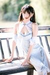 陆卿卿kyokyo汉堡王-No.009-蓝色旗袍[24P]