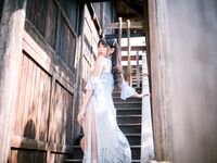 陆卿卿kyokyo汉堡王-No.009-蓝色旗袍[24P]