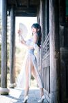 陆卿卿kyokyo汉堡王-No.009-蓝色旗袍[24P]