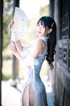 陆卿卿kyokyo汉堡王-No.009-蓝色旗袍[24P]