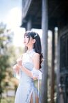 陆卿卿kyokyo汉堡王-No.009-蓝色旗袍[24P]