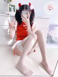 The latest@cute girl@welfareji@superb figure@pink girl@Nikaitang’s Christmas cheongsam
