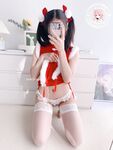 The latest@cute girl@welfareji@superb figure@pink girl@Nikaitang’s Christmas cheongsam