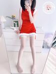 The latest@cute girl@welfareji@superb figure@pink girl@Nikaitang’s Christmas cheongsam