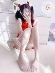 The latest@cute girl@welfareji@superb figure@pink girl@Nikaitang’s Christmas cheongsam