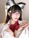Bahagian bawah skirt gadis bertelinga kucing Jiuyan