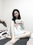 Nagpakita ang contrasting beauty na si Ying Dashen [Yi Shao] sa kanyang mukha + 19 set ng mga sexy at malalaswang larawan sa asul na Hanfu na customized