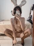 推特网红搽搽灰色小兔叽