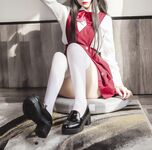 Hinajiao-NO.038 JK girl red dress 