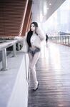 Model muda terbaik Long Xueer dari Xiuren.com dan gambar peribadinya bersama jurugambar.