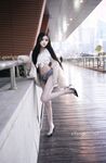Model muda terbaik Long Xueer dari Xiuren.com dan gambar peribadinya bersama jurugambar.