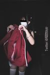 Roe Deer Rice (Roe Deer Rice) Double Ponytail White Silk JK Outdoor