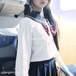推特13万粉萝莉风coser可盐可甜TS娘【小舞酱】露脸私拍，嗲声嗲气3P前后夹击直男最爱