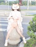 ロリ露出、ザイザイ、白くて細くて可愛いロリ露出プレイ