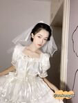 04年清纯露脸小姐姐【胡椒籽】最新9月定制-婚纱