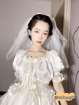 04年清纯露脸小姐姐【胡椒籽】最新9月定制-婚纱