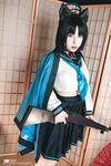 Ang pinakamainit na two-dimensional [浵卡ToKar] Busty Taiwanese girl Cos Elaine Qiao exquisite private photo set, tatlong punto ng puki ang nalantad, maid service, semen extraction, black stockings, footjob (1)