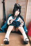 Ang pinakamainit na two-dimensional [浵卡ToKar] Busty Taiwanese girl Cos Elaine Qiao exquisite private photo set, tatlong punto ng puki ang nalantad, maid service, semen extraction, black stockings, footjob (1)
