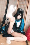 Ang pinakamainit na two-dimensional [浵卡ToKar] Busty Taiwanese girl Cos Elaine Qiao exquisite private photo set, tatlong punto ng puki ang nalantad, maid service, semen extraction, black stockings, footjob (1)