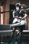 劲爆二次元【浵卡ToKar】爆乳台妹Cos艾莲•乔精美私拍套图掰穴三点全露女仆侍奉榨精黑丝淫液足交(2)
