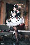 劲爆二次元【浵卡ToKar】爆乳台妹Cos艾莲•乔精美私拍套图掰穴三点全露女仆侍奉榨精黑丝淫液足交(2)