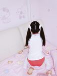 청순한 꼬리가 달린 인간형 암캐 "에로틱 꼬마 요정"복지 개인 사진 - 로리 체육복 zip
