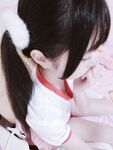 청순한 꼬리가 달린 인간형 암캐 "에로틱 꼬마 요정"복지 개인 사진 - 로리 체육복 zip