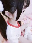 청순한 꼬리가 달린 인간형 암캐 "에로틱 꼬마 요정"복지 개인 사진 - 로리 체육복 zip