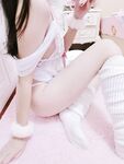 Con chó hình người hai đuôi ngây thơ "Tiên nữ khiêu dâm" Phúc lợi chụp ảnh riêng tư-Bộ đồ ngủ thắt nơ