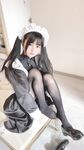 Sakurai Ningning NO.031 Double ponytail black stocking maid