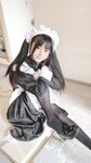 Sakurai Ningning NO.031 Double ponytail black stocking maid