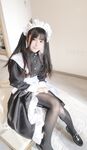 Sakurai Ningning NO.031 Double ponytail black stocking maid